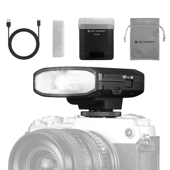 K&F Concept Camera Speedlite Flash 5600K GN12 DSLR‎ Light Built-in Battery Mount