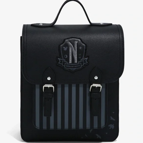 Wednesday Nevermore Academy Mini Backpack Hot Topic Addams Family Halloween‎