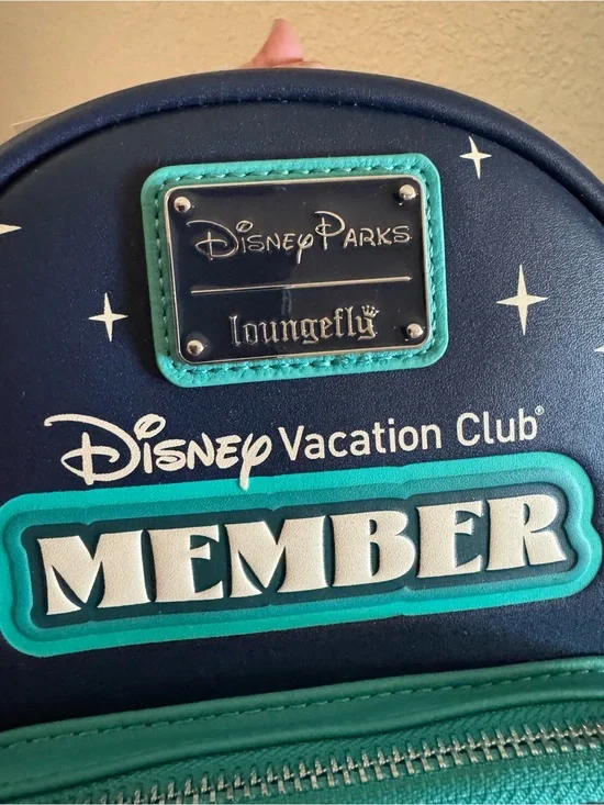 Loungefly Disney Vacation Club Member Navy and Teal Mini Backpack