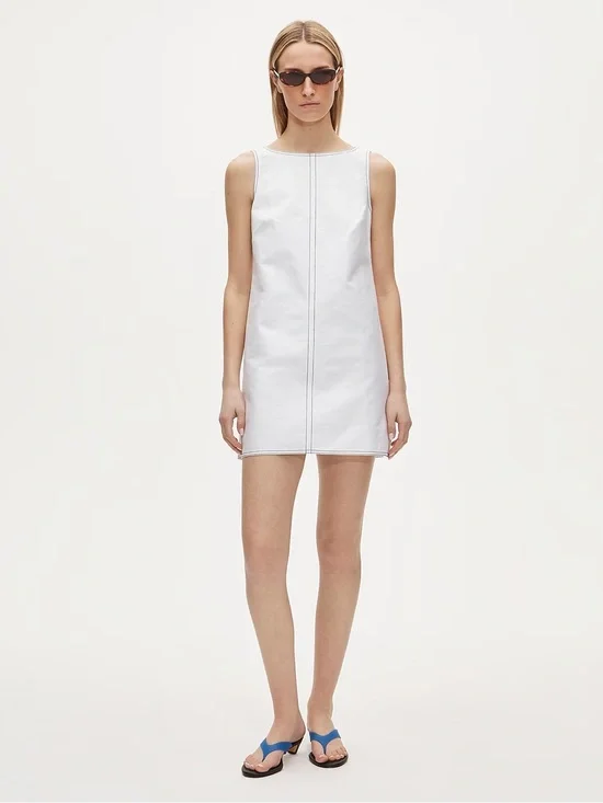 J. Crew Contrast-stitch Billie dress in double cotton poplin Size 6 NWT