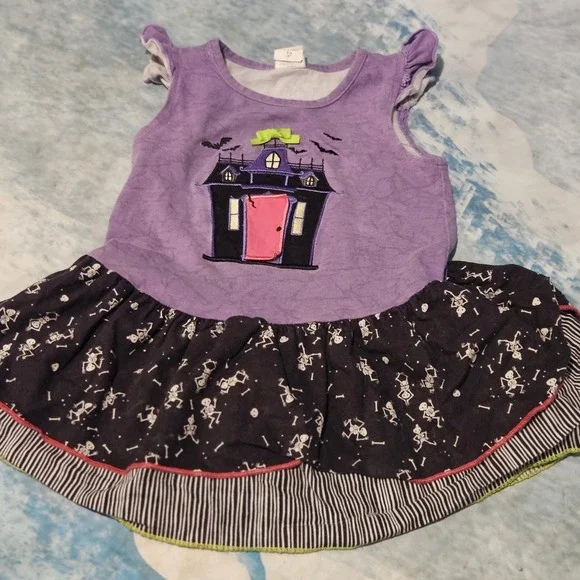 Ric Rac & Ruffles Girls Halloween Haunted House Tunic Top Size 4T