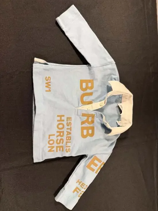 Burberry Baby Horseferry Print Long Sleeve Rugby Shirt