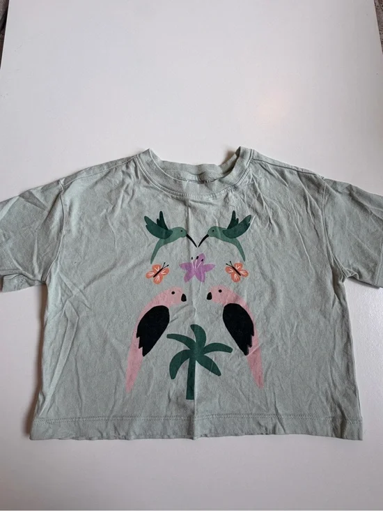 Hanna Andersson Tropical Bird Boxy Tee