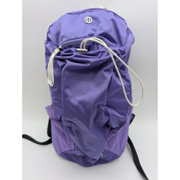 LULULEMON BACKPACK Run Like A Gazelle Purple Running Bag GYM Workout CINCH