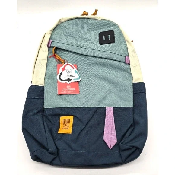 Topo Designs‎ Daypack Classic 20L Backpack Pond Blue Recycled Nylon Laptop