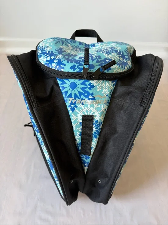 Transpack ICE skate backpack Bag blue Snowflake Figure Inline Roller 33L