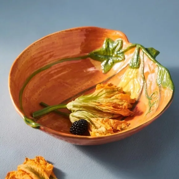 NWT Anthropologie Nathalie Lete Pumpkin Bowl