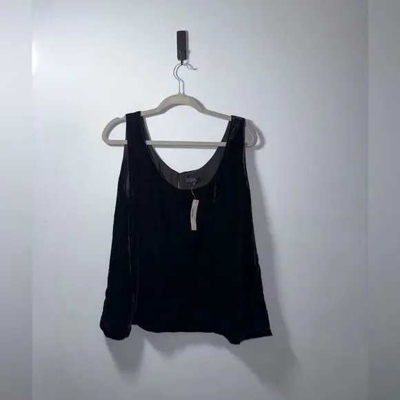 J.Crew Velvet tank top in Black Size Women’s 22 NWT