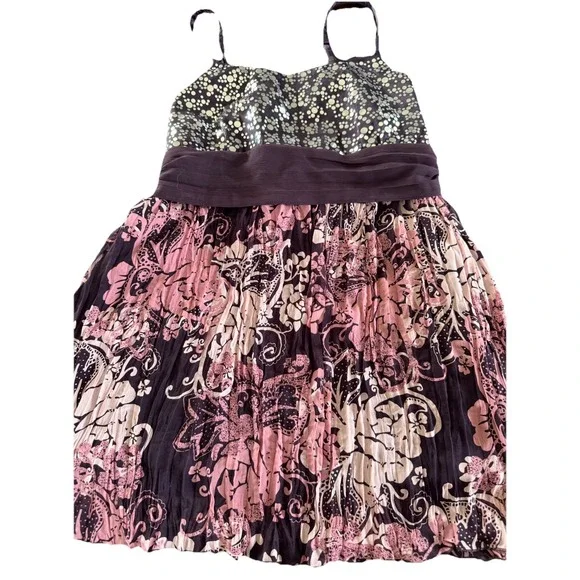 Vtg Y2K Limited Too Babydoll Top Camisole Fairycore‎ Coquette Sequins XL Sequins