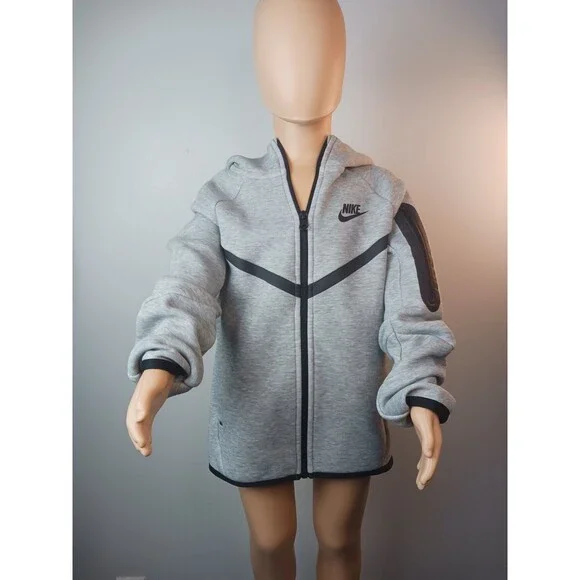Nike Tech Fleece Hoodie Kids Jacket Grey Size Small