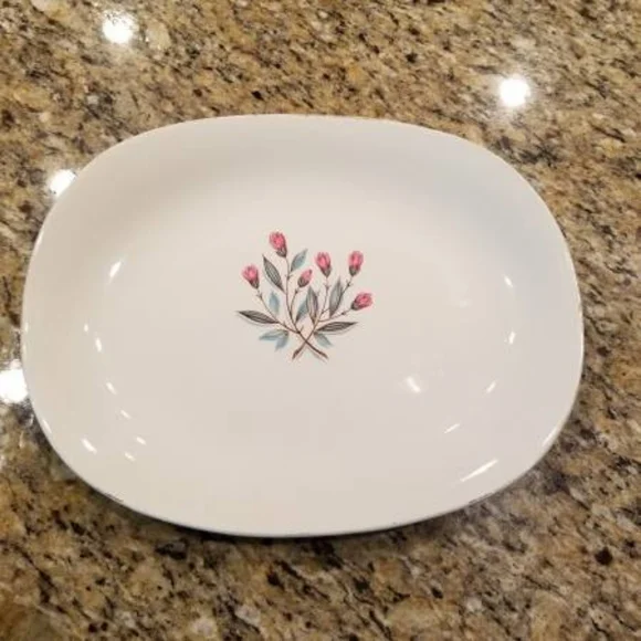 Vintage Pink Hope (Gold Trim) by WEDGWOOD England Oval Serving Platter