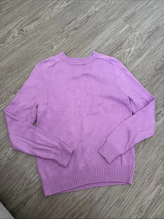 J. Crew Purple Crewneck Sweater 100% cotton Sz S