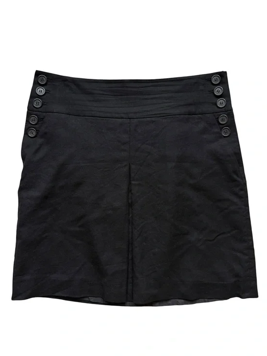 J Crew Black Wool Skirt Size 8