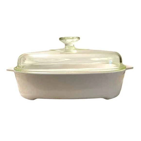 Corning Ware MW-A-10 Microwave Browning Dish With Clear Glass PYREX Lid