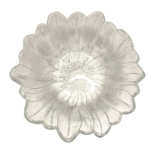 Indiana Glass Company 1930’s Clear Glass Serving Bowl Lily Pons 7