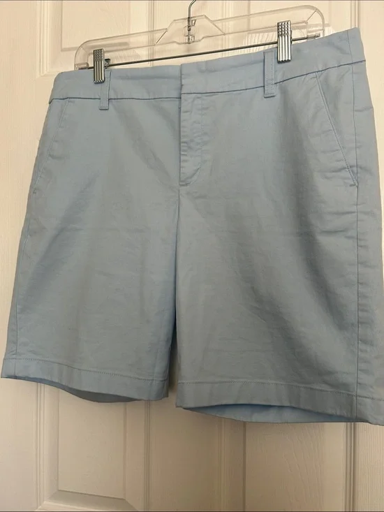 J. Crew Light Blue Women's Chino Shorts 36” waist -9” inseam