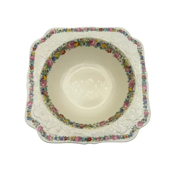 Crown Ducal Gainsborough Bowl Floral Embossed Pattern 8