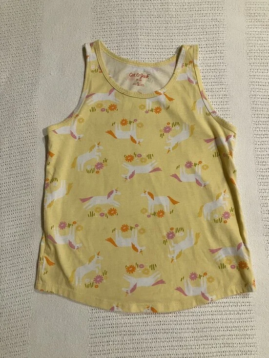 $2 If Bundled. Cat & Jack Pale Yellow Unicorn Print Tank