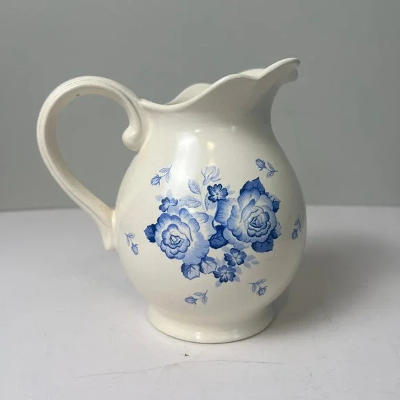 Cottagecore Ceramic Pitcher Home Decor Large Floral Farmhouse Homestead Ranch