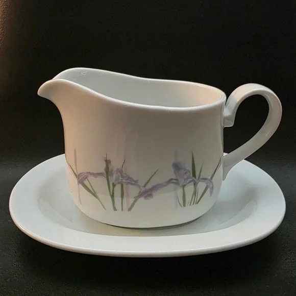 Corelle Shadow Iris Gravy Boat w/ Underplate Sauce Server Replacement