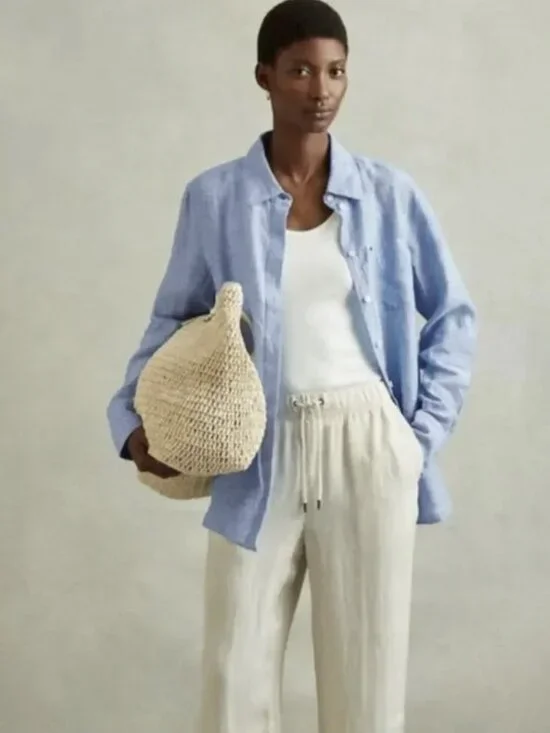 J. Crew Garçon Classic Shirt in Cotton-Linen Blend Gauze Size 2