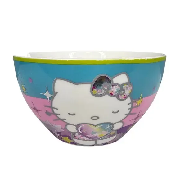 HELLO KITTY LARGE NOODLE BOWL – BIOWORLD – CHOPSTICK HOLDER – 16 OZ – 2020/2024