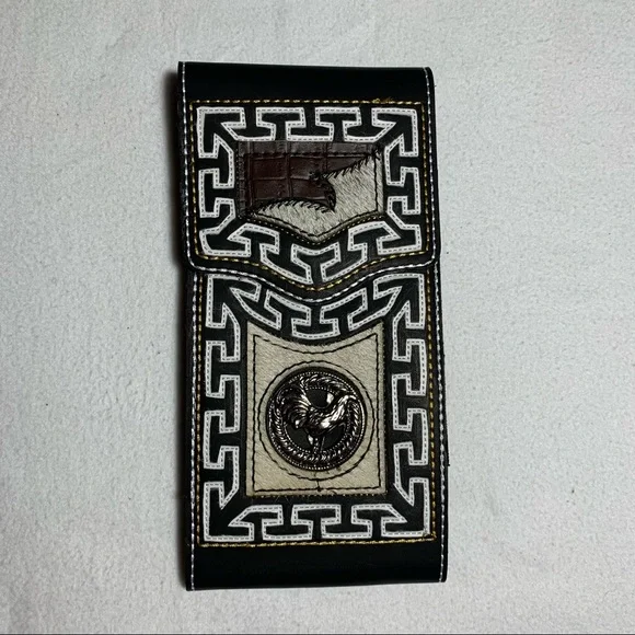 WESTERN LEATHER‎ CELL PHONE CASE, FUNDA VAQUERA DE CUERO COWBOY RODEO PHONE CASE