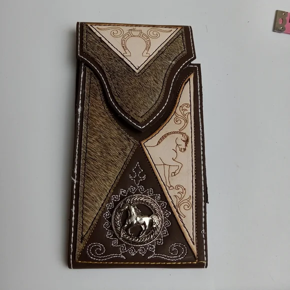 WESTERN LEATHER CELL PHONE CASE, FUNDA VAQUERA DE CUERO COWBOY RODEO‎ PHONE CASE