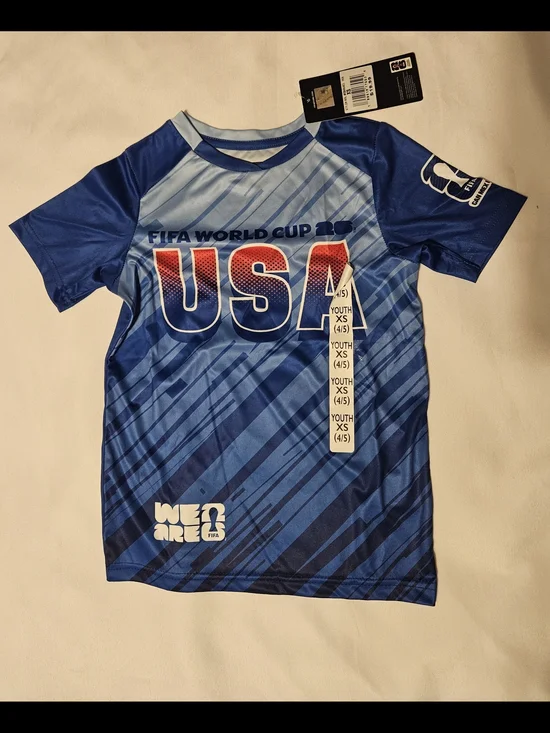 USA Youth Blue Soccer Jersey Tee - World Cup Inspired
