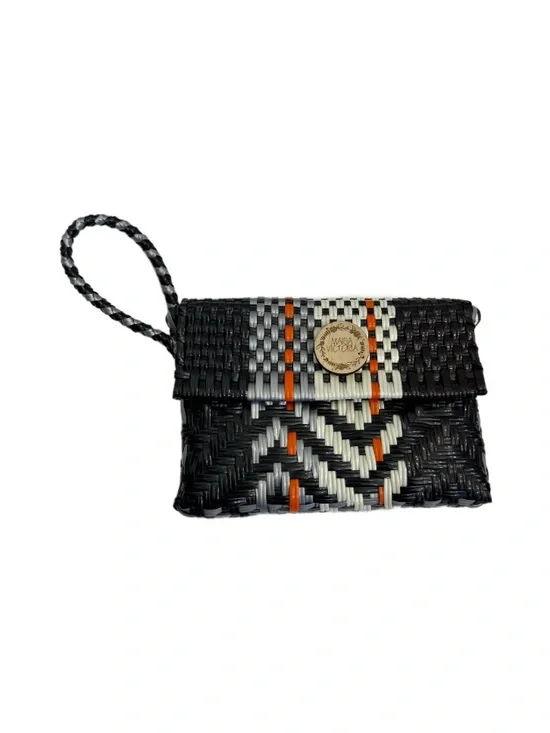 MARIA VICTORIA Handcrafted Artisan Made PVC Wristlet Clutch Bag Made in Mexico