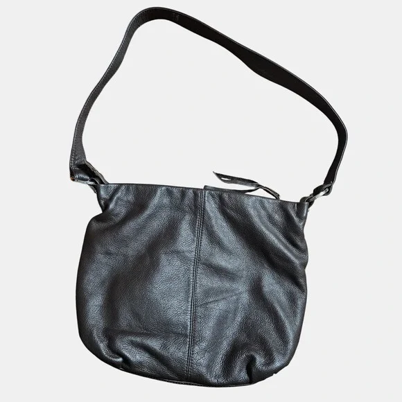 SAS Portrait Collection Pebbled Leather Shoulder Bag Hobo Purse Slouchy Y2K Chic