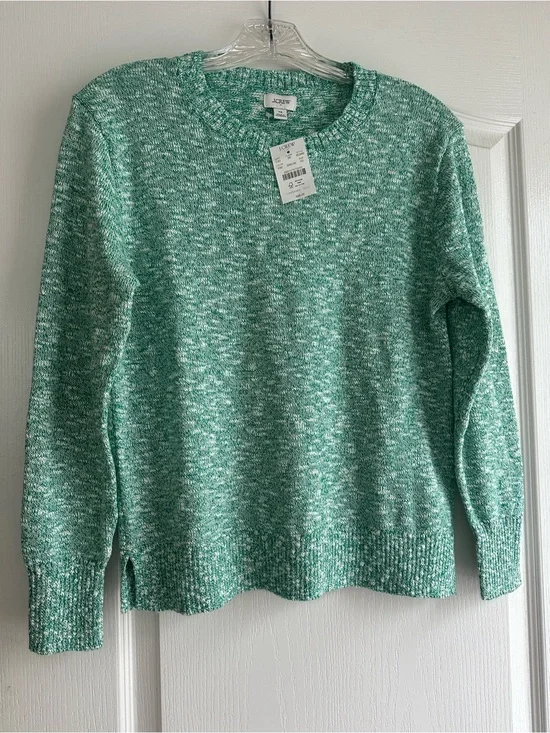J. Crew womens Heathered Mint Green Crewneck Sweater NWT