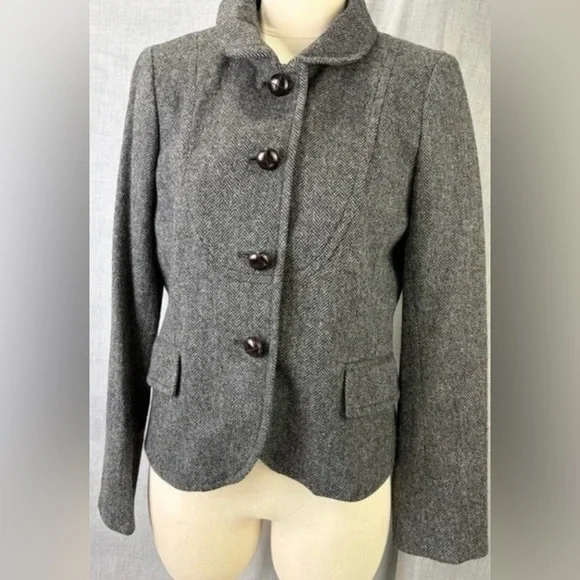 J. Crew Herringbone Wool Blazer | EUC | Sz 0