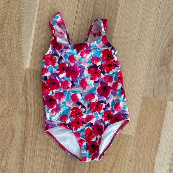 PatBO Little Girl’s Violet Ruffle One Piece Swimsuit