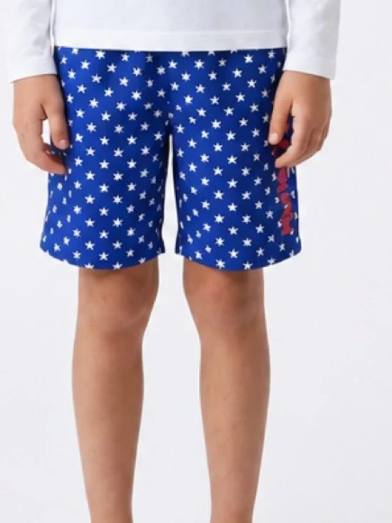 Hurley Blue Star Print Kids Swim Shorts