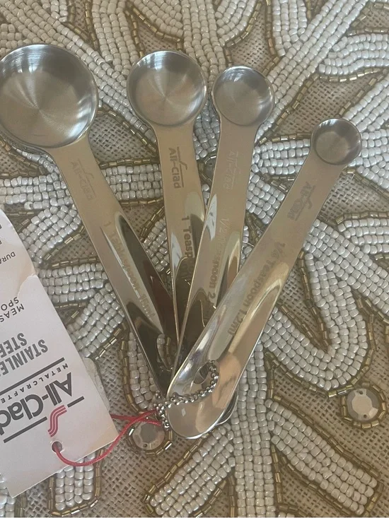 All Clad Stainless Steel Measuring Spoon Set - Silver