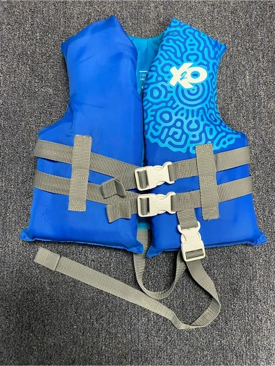 Blue Kid's Life Jacket with Abstract Pattern