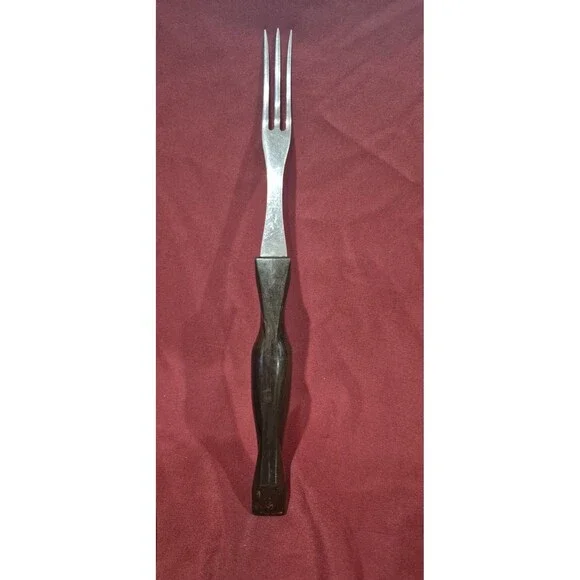 Cutco 1726 KC Turning Carving 3-Prong Fork Brown Handle EUC
