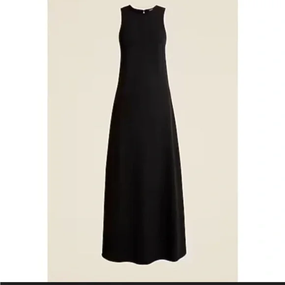 J.Crew long a line black dress womens 12