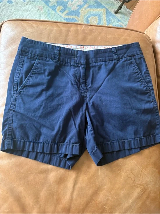 J. Crew Navy Cotton Bermuda Shorts