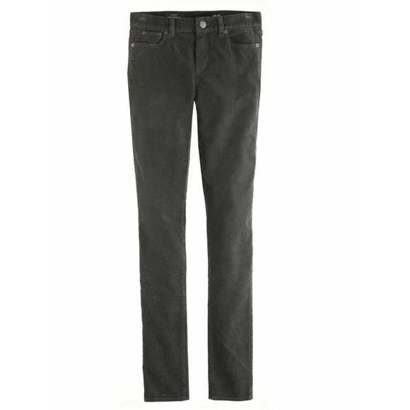 J Crew | Toothpick Corduroy Pants Size 24 Brown Ankle Straight Slim Fit
