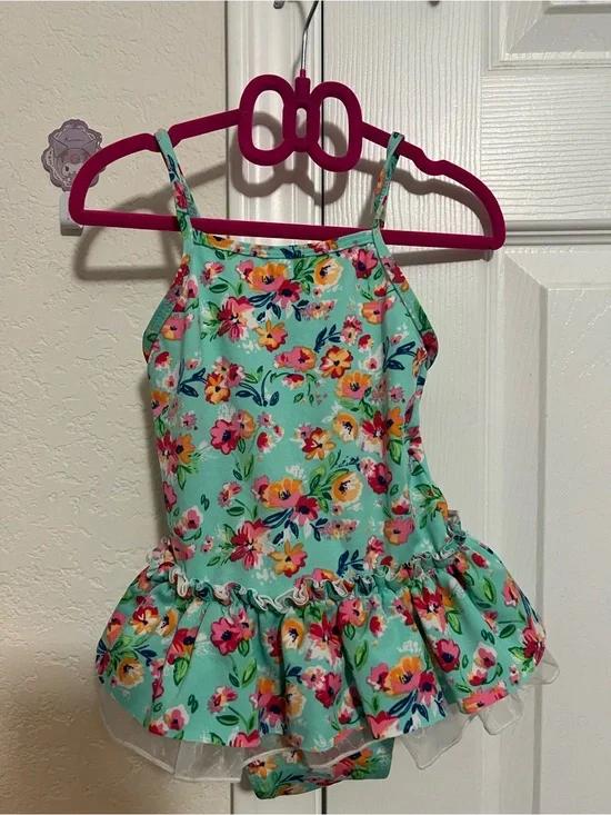NWOT Infant Floral Ruffle One-Piece Swimsuit