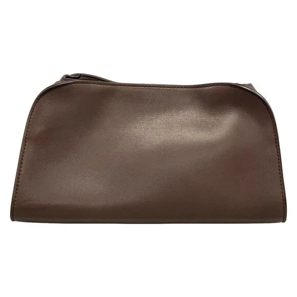 The Row Peggy Clutch Bag W1774 L72 CHESTNUT ANS (Dark Brown)