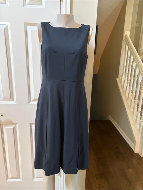 NWT J. Crew 365 Navy Sleeveless pleated Dress, 12