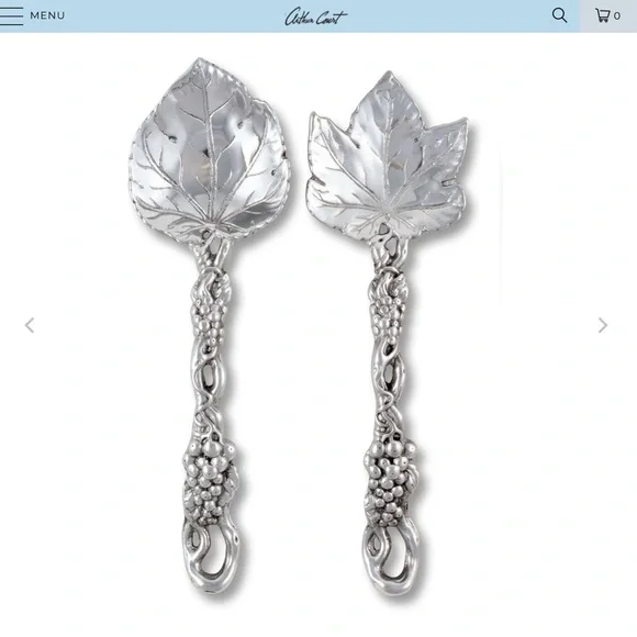 Arthur Court GRAPEVINE SERVING SET Salad Servers Set