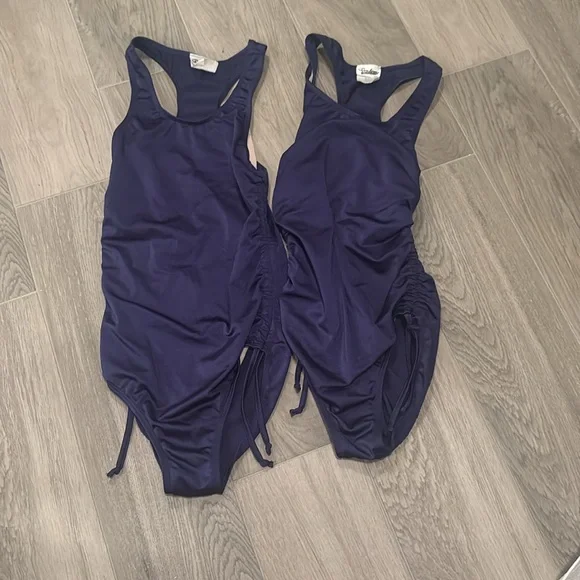 Random Hearts Girls Dark Blue One Piece Baithing Suits Size 12