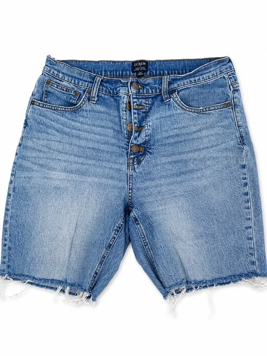 J.Crew High Rise Button Fly Cutoff Denim Shorts Size 31