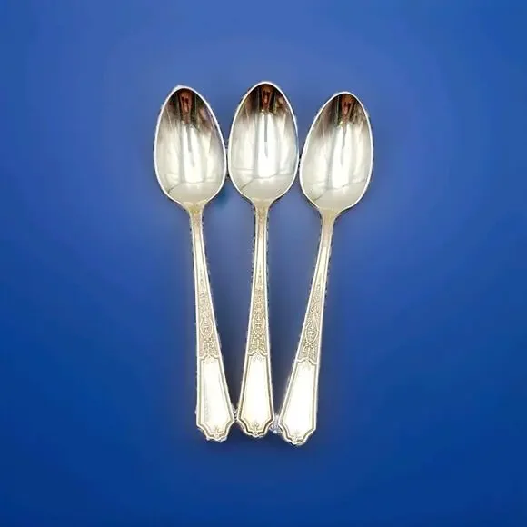 1847 Rogers Bros Ancestral Silverplate Set of 3 Teaspoons Discontinued