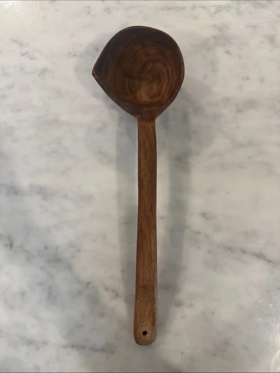 Handcrafted Wooden Ladle - Brown