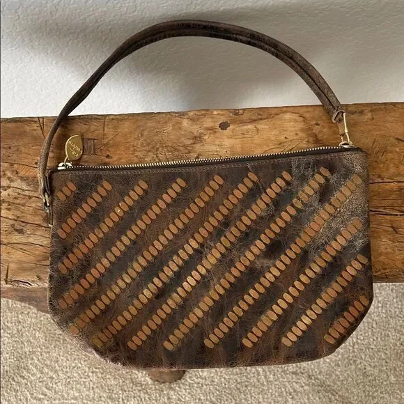 Elegant Brown Patterned Clutch